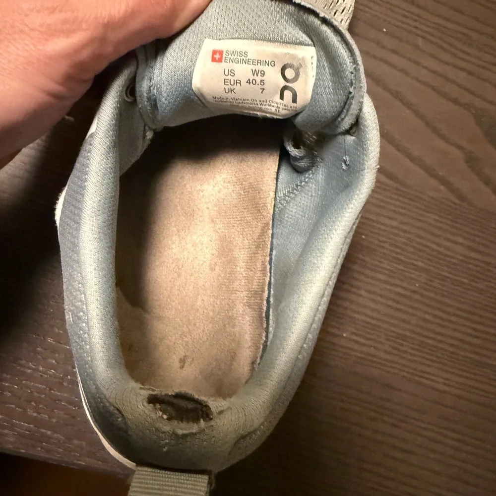 On‎ Cloud Running Shoes Women's US 9 EU 40.5 Gray Athletic Sneakers